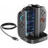 4-v-1 Nabíjacia stanica pre Joy-Con Rýchlonabíjač s LED | pre Nintendo Switch 2