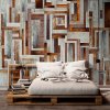 Artgeist Tapeta Labyrinth of wooden planks rozměry 50x1000 cm