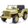 mamido Detský elektrický vojenský jeep Willys 4x4 béžový
