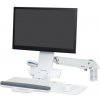 ERGOTRON StyleView® Sit-Stand Combo Arm (white),nástěnný držák do lišty LCD, klávesnice+ myš,sklopný, bílá
