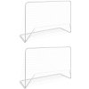 Shumee Fotbalové branky 2 ks se sítí 182 x 61 x 122 cm ocelové bílé