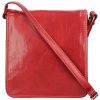 MADE IN ITALY Pánska kožená taška 152 červená Červená