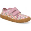Barefoot detské plátené topánky Froddo - Canvas White/Pink ružové