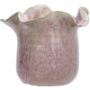 MADAM STOLTZ Kameninový obal na kvety Pink Off White Ø 22 cm