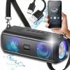BEZDRÔTOVÝ BLUETOOTH REPRODUKTOR BASS BOOMBOX FM RÁDIO USB SD AUX USB-C RGB