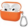 AppleKing silikónový obal s karabínou pre AirPods 3 - oranžový - možnosť vrátiť tovar ZADARMO do 30tich dní