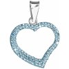 Evolution Group Strieborný prívesok s krištáľmi Swarovski modré srdce 34093 3
