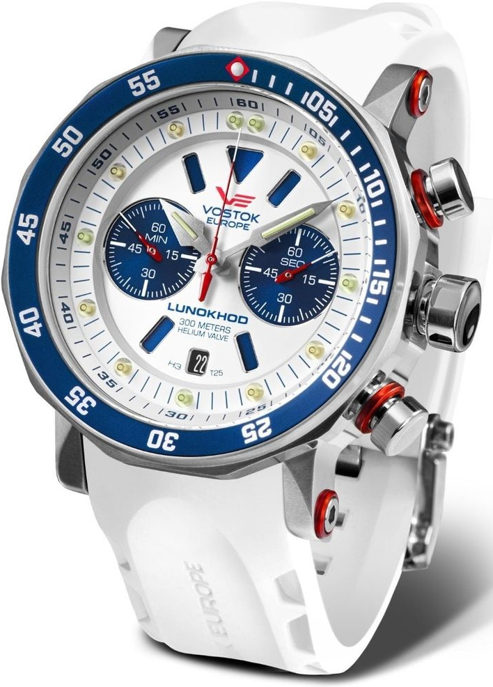 Vostok Europe 6S21/620A630 Bílý silikonový řemínek