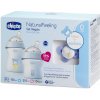 Chicco Set na kŕmenie (fľaša 150ml, fľaša 250ml, cumlík Physio Comfort 0m+), modrá