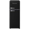 Chladnička Ravanson LKK-210RB Retro, 147 cm, čierna