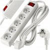 Predlžovací Kábel sieťový, napájací, 5 zásuviek 230 V s vypínačom 3 m