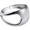 For Silver Široký prsteň s dizajnovým otvorom v tvare kvapky - Striebro 925
