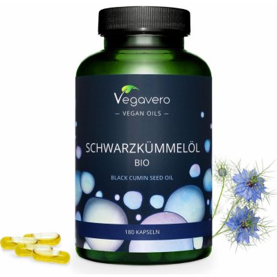 Vegavero Bio olej zo semien čiernej rasce 180 kapsúl