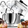 KUCHYNSKÝ ROBOT PLANETÁRNY MIXÉR MULTIFUNKČNÝ SET STRIEBORNÝ 6,5 L 2000 W