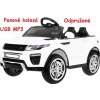 JOKO Elektrické autíčko Rapid Racer, penové kolesá, USB, odpružené, biele