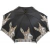 Mars & More Čierny dáždnik s potlačou osla v ohrade - Ø 105 * 88cm - Mars & More
