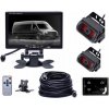 Monitor + 2x cúvacia kamera pre autobus, dodávku + 18x LED, 15 m kábel
