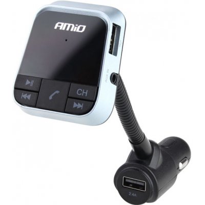 amio Handsfree FM transmitter s funkciou nabíjania 2,4 A