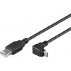 PremiumCord Kabel microUSB 2.0, A-B, 90°, 1.8m