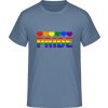 Pánske tričko s Dúhovým dizajnom Pride Kamenná modrá