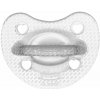 CHICCO Cumlík Physio Luxe celosilikónový 6-12m crystal 2 ks
