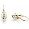 Cutie Jewellery Zlaté detské náušnice C1556-10-X-1 svetlo modrá