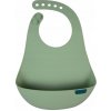 Lovi vodotesný silikonový podbradník s vreckom pistachio