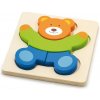 Viga Detské drevené puzzle pre najmenších Viga Medvedík 4 diely