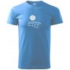 Volejbalová sieť - Klasické pánske tričko vyššej gramáže - 4XL ( Svetlomodrá )