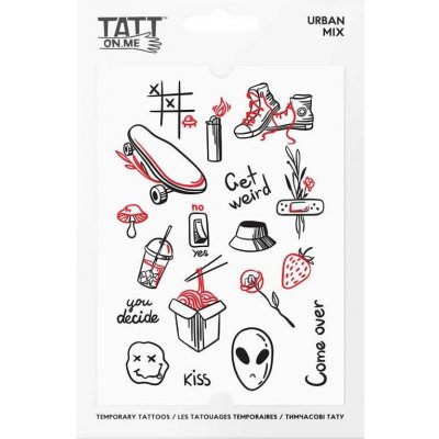 TATTonMe Vodeodolné dočasné tetovačky V meste mix