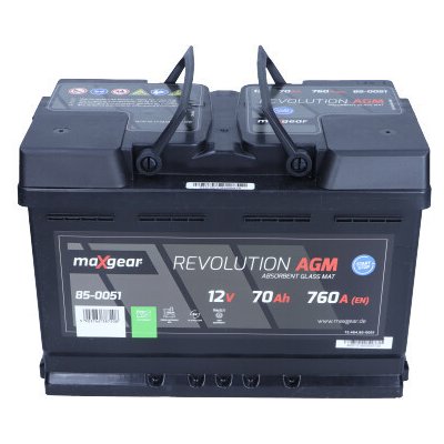 NRG AGM Autobatterie 70Ah 760A/EN 12V Start Stop Plus VRLA Batterie N70AGM  : : Auto & Motorrad