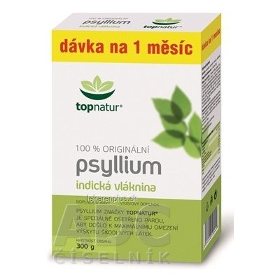 topnatur PSYLLIUM VLÁKNINA krabica prášok (dávka na 1 mesiac) 1x300 g