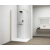 Erga Paris, sprchová zástena Walk-In 50x200 cm, 8mm číre sklo, zlatý matný profil, ERG-V02-PARIS-050x200-CL-GB