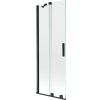Mexen Velar, 2-krídlová posuvná vaňová zástena 75 x 150 cm, 8mm číre sklo, čierna matná, 896-075-000-01-70