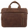 Segali pánská kožená business taška 27432 hnedá