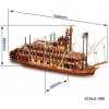 OCCRE Mississippi kolesový parník 1:80 kit