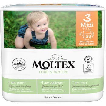 MOLTEX Pure & Nature Midi 4-9 kg 6 x 33 ks