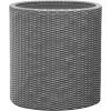 KETER MEDIUM CYLINDER Planter kvetináč 36 x 36 x 37 cm ratan sivý