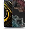 Picasee silikónový čierny obal pre Xiaomi Poco M3 - Kvetinový vzor