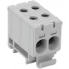 Tracon Dvojitá rozvodná odbočná svorkovnica na DIN lištu aj na povrch 2x35-240mm² sivá FLEAL-240/2