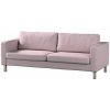Dekoria Poťah na sedačku Karlstad (rozkladací, 3-miestny, krátky), pastelová ružová, 224 x 89 x 64 cm, Amsterdam, 704-51