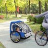 Goleto Detský vozík za bicykel Jogger 2 | čierna/modrá