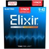 Elixir 16566 Nanoweb Super Light (09-42) 3-pack