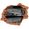 Nálepka 3D diera na stenu San francisco v noci 90x70 cm