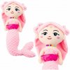 LeanToys Plyšová mořská panna s korálky, růžová, 32 cm, LEAN Toys