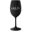 KRÁSNA KRÁĽOVNÁ KRÁSY - čierny pohár na víno 350 ml