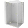 MEXEN/S - Lunar L sprchový kút dvere krídlové ľavá 90 x 80, transparent, zlato kartáčovaná 834L-090-080-55-00-L