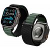 Spigen remienok Fabric Band pre Apple Watch 44-49mm - Black Green