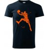 Basketball player splash - Klasické pánske tričko vyššej gramáže - 2XL ( Tmavomodrá (takmer čierna) )