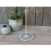 Chic Antique Biely kovový stojan na kuchynské utierky s ozdobou Fill - Ø 16*33 cm - Chic Antique